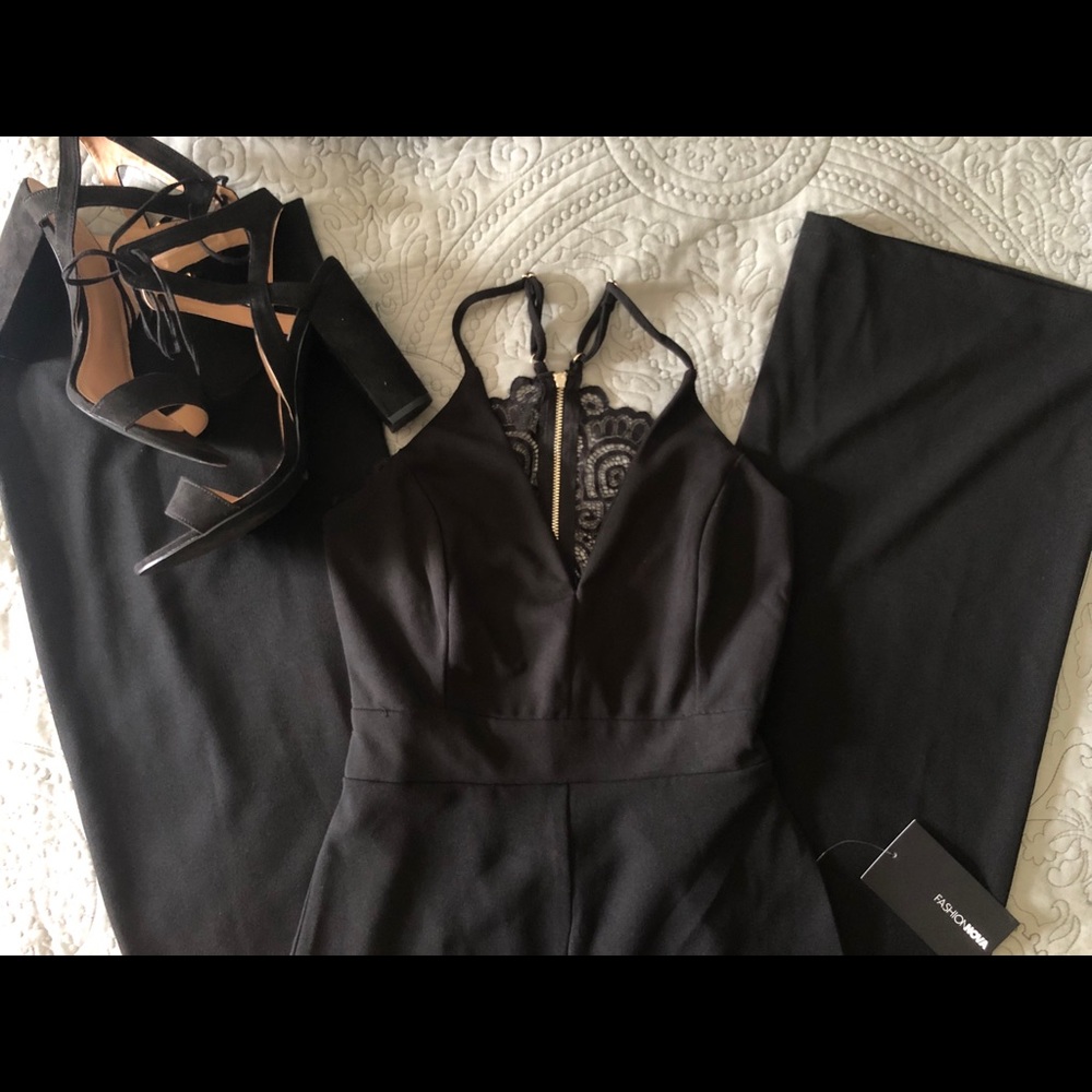 black jumpsuit